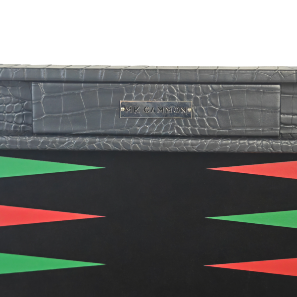 Florida Black - Luxury Backgammon Set, Tournament Size , Red and Green High Quality Double Sided Resin Checkers. Including Checkers, Doubling Cube, 4 Precision Dice, 2 Cups - Image 10
