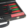 Florida Black - Luxury Backgammon Set, Tournament Size , Red and Green High Quality Double Sided Resin Checkers. Including Checkers, Doubling Cube, 4 Precision Dice, 2 Cups - Image 7